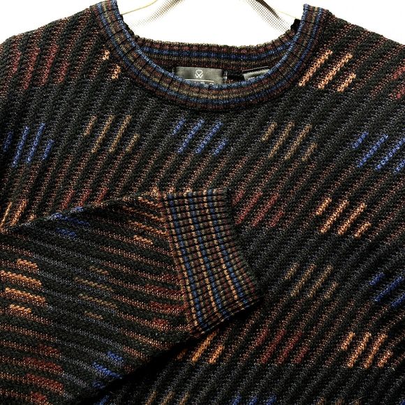 ENRO Other - VINTAGE  Enro XLT TALL Men's Sweater Black Stripe Acrylic Preppy
